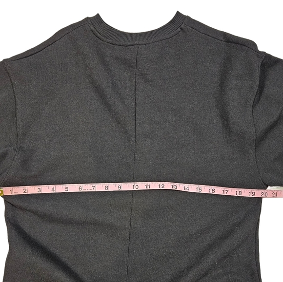 Zara Teen Black Velvet Heart Sweatshirt Size 13-14 Fleece Crewneck Sweater - Picture 11 of 11